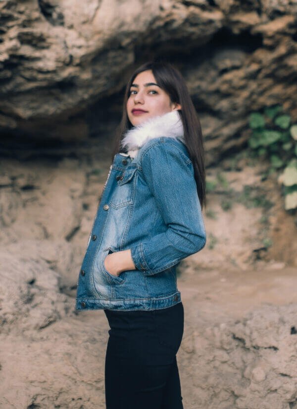 Denim Jacket with sherpa fur lining - Image 3