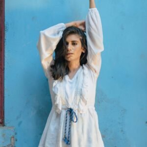 White top with ruffle detailing